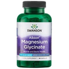 Хелатованих марганцевий гліцинат Альбіон, Albion Chelated Magnesium Glycinate, Swanson, 133 мг, 90 капсул - фото