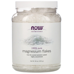 Магнієві пластівці, 100% чистоти, Magnesium Flakes, Solutions, Now Foods, 1531 р - фото
