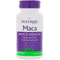 Мака перуанская (Maca), Natrol, 500 мг, 60 капсул - фото