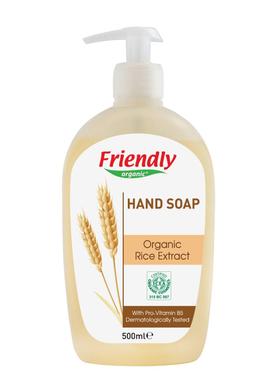 Екологічне мило для рук з екстрактом рису, Hand Soap, Friendly Organic, 500 мл - фото