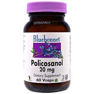 Поликозанол (Policosanol), Bluebonnet Nutrition, 20 мг, 60 капсул - фото