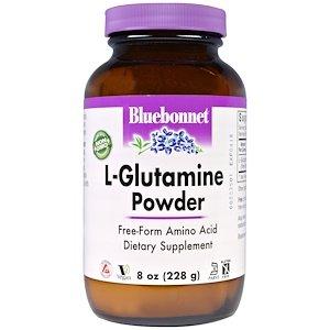 L- глютамин, L-Glutamine, Bluebonnet Nutrition, порошок, 228 грамм - фото