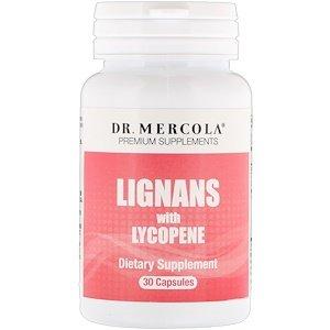 Лігнін з лікопіном, Lignans with Lycopene, Dr. Mercola, 30 капсул - фото