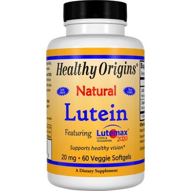 Лютеин, Lutein, Healthy Origins, 20 мг, 60 капсул - фото