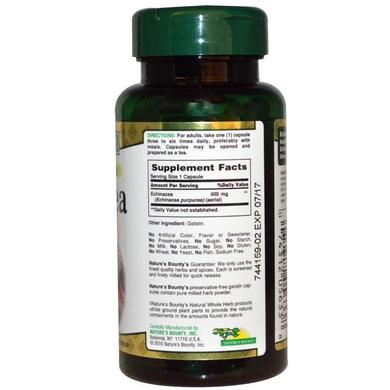 Эхинацея (Echinacea), Nature's Bounty, 400 мг, 100 капсул - фото