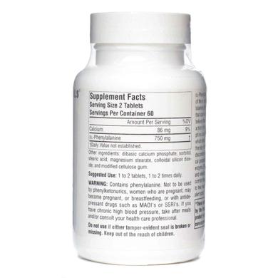 DL-Фенілаланін, DLPA, Source Naturals, 375 мг, 120 таблеток - фото