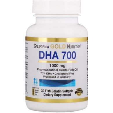 Рыбий жир, DHA 700, Madre Labs, 1000 мг, 30 капсул - фото