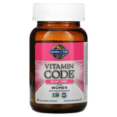 Сырые мультивитамины для женщин, Raw One for Women, Vitamin Code, Garden of Life, 30 вегетарианских капсул - фото