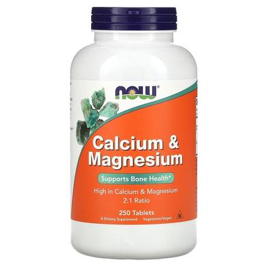 Кальцій і магній, Calcium & Magnesium, Now Foods, 250 таблеток - фото