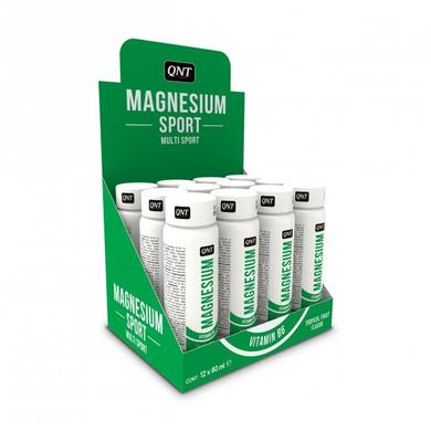 Магній + Вітамін В6, Magnesium Shot, Qnt, смак тропічні фрукти, 12 шт x 80 мл - фото