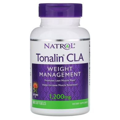Конъюгированная линолевая кислота, (КЛК), Tonalin CLA, Natrol, 1200 мг, 60 мягких таблеток - фото