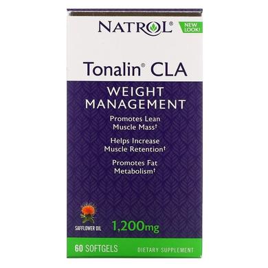 Конъюгированная линолевая кислота, (КЛК), Tonalin CLA, Natrol, 1200 мг, 60 мягких таблеток - фото