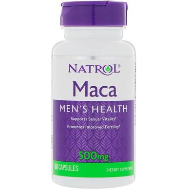 Маку перуанська (Maca), Natrol, 500 мг, 60 капсул - фото
