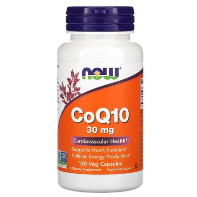 Коэнзим Q10, CoQ10, Now Foods, 30 мг, 120 гелевых капсул - фото