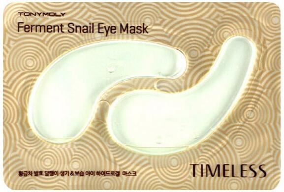 Гідрогелеві патчі з муцином равлики для шкіри очей, Timeless Ferment Snail Eye Mask, Tony Moly, 10 г - фото
