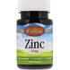Цинк, Zinc, Carlson Labs, 15 мг, 100 таблеток, фото – 1