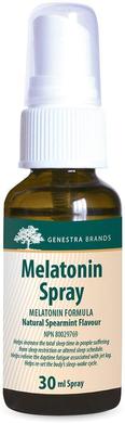 Мелатонин, Melatonin Sleep Support in Easy Dosing Spray, Genestra Brands, мятный вкус, спрей, 30 мл - фото