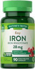 Железо, Iron, Nature's Truth, 28 мг, 90 капсул - фото