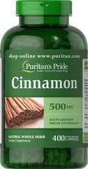 Корица, Cinnamon, Puritan's Pride, 500 мг, 400 капсул - фото