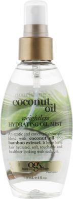 Легкое увлажняющее масло-спрей с кокосовым маслом, Coconut Milk Weightless Hydrating Oil Mist, Ogx, 118 мл - фото