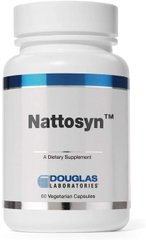 Наттокиназа, гесперидин и гранат, здоровый кровоток, Nattosyn, Douglas Laboratories, 60 капсул - фото