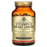 Вітамін Е, Vitamin E, Solgar, натуральний, 400 МО, 100 капсул, фото