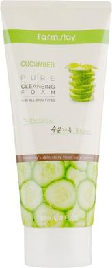 Пенка для умывания на огуречном экстракте, Pure Cleansing Foam Cucumber, FarmStay, 180 мл - фото