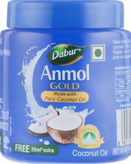 Кокосовое масло Анмол Золота, Anmol Gold Pure Coconut Oil, Dabur, 175 мл + 25 мл - фото