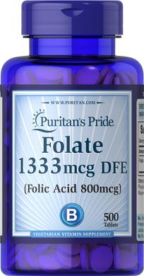 Фолієва кислота, Folic Acid, Puritan's Pride, 800 мкг, 50 таблеток - фото