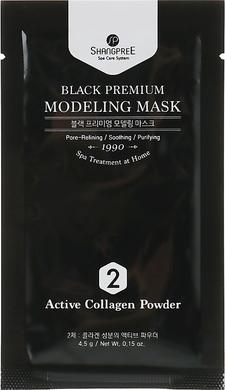 Маска-плівка для обличчя з мискою, Black Premium Modeling Mask, Shangpree - фото