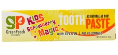 Детская зубная паста, Toothpaste, GreenPeach, вкус клубники, 24 г - фото