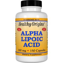 Альфа-липоевая кислота, Alpha Lipoic Acid, Healthy Origins, 300 мг, 150 капсул - фото