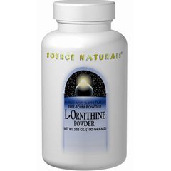 Орнитин, L-Ornithine Powder, Source Naturals, порошок, 100 г - фото