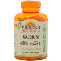 Кальций для костей, Calcium, Sundown Naturals, 170 капсул - фото