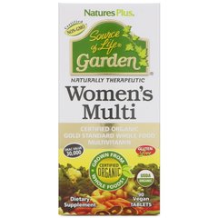 Вітаміни для жінок, Women's Multi, Nature's Plus, Source of Life Garden, 90 таблеток - фото