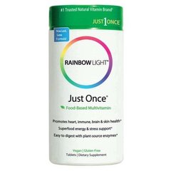 Комплекс витаминов, Multivitamin, Rainbow Light, Just Once, 30 таблеток - фото