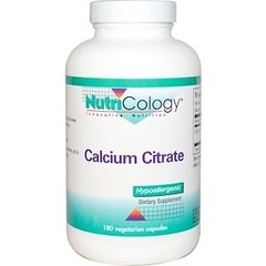 Цитрат кальцію (Calcium Citrate), Nutricology, 180 капсул - фото