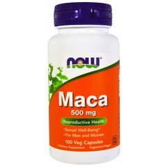 Маку (Maca), Now Foods, 500 мг, 100 капсул - фото