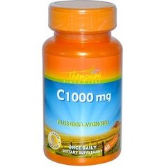 Витамин С, Vitamin C, Thompson, 1000 мг, 60 капсул - фото