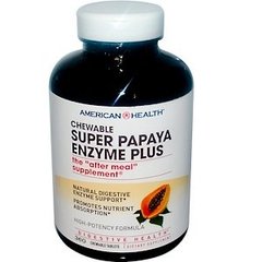 Ферменты папайи плюс, Papaya Enzyme Plus, American Health, 360 таблеток - фото
