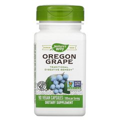 Корінь орегонського винограду, Oregon Grape, Nature's Way, 500 мг, 90 капсул - фото
