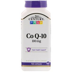 Коэнзим Q10, CoQ10, 21st Century, 100 мг, 150 капсул - фото