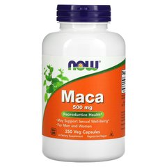 Мака (Maca), Now Foods, 500 мг, 250 капсул - фото