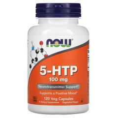 5-HTP 5-гидрокситриптофан, Now Foods, 100 мг, 120 капсул - фото