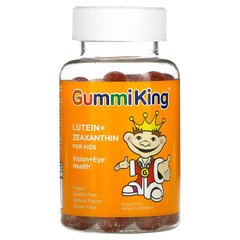 Лютеїн і Зеаксантин для дітей, смак манго, Lutein + Zeaxanthin for Kids, GummiKing, 60 жувальних цукерок - фото
