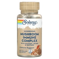 Гриби maitake смажені гриби, Maitake Mushroom, Solaray, 600 мг, 100 капсул - фото