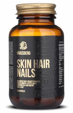 Вітаміни для волосся, шкіри і нігтів, Skin, Hair, Nails, Grassberg, 60 капсул - фото