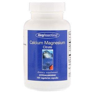 Кальцій і магній, Calcium Magnesium Citrate, Allergy Research Group, 100 капсул - фото