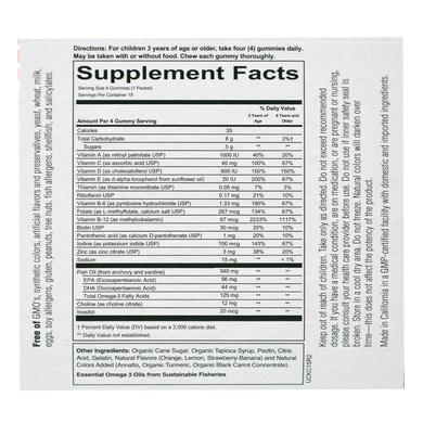 Мультивитамины, омега 3, витамин D, SmartyPants, комплекс, 15 пакетов - фото