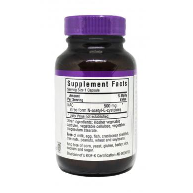 NAC (N-Ацетил-L-Цистеин) 500мг, Bluebonnet Nutrition, 30 гелевых капсул - фото